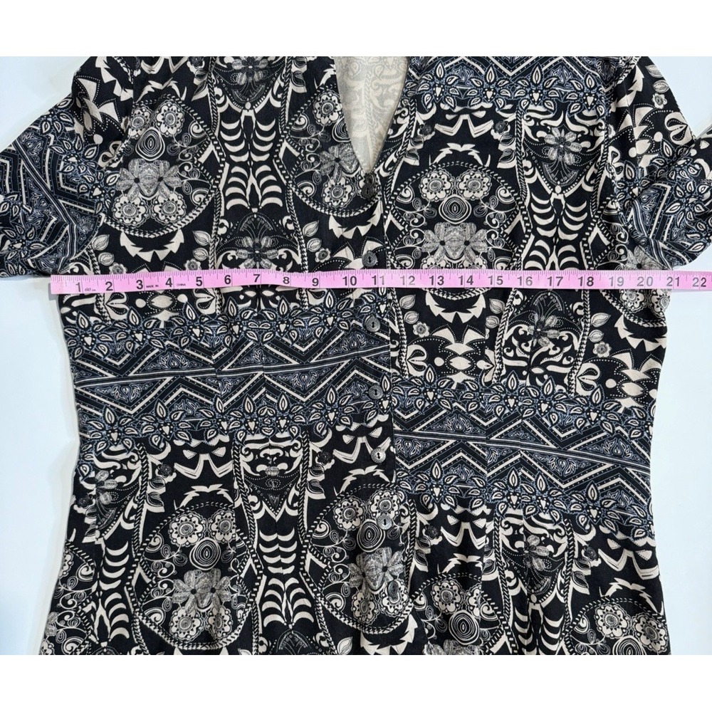 Vintage Tianello by Steve Barraza Womens Button Up Top Size M Artsy Fairy Grunge - Picture 8 of 10